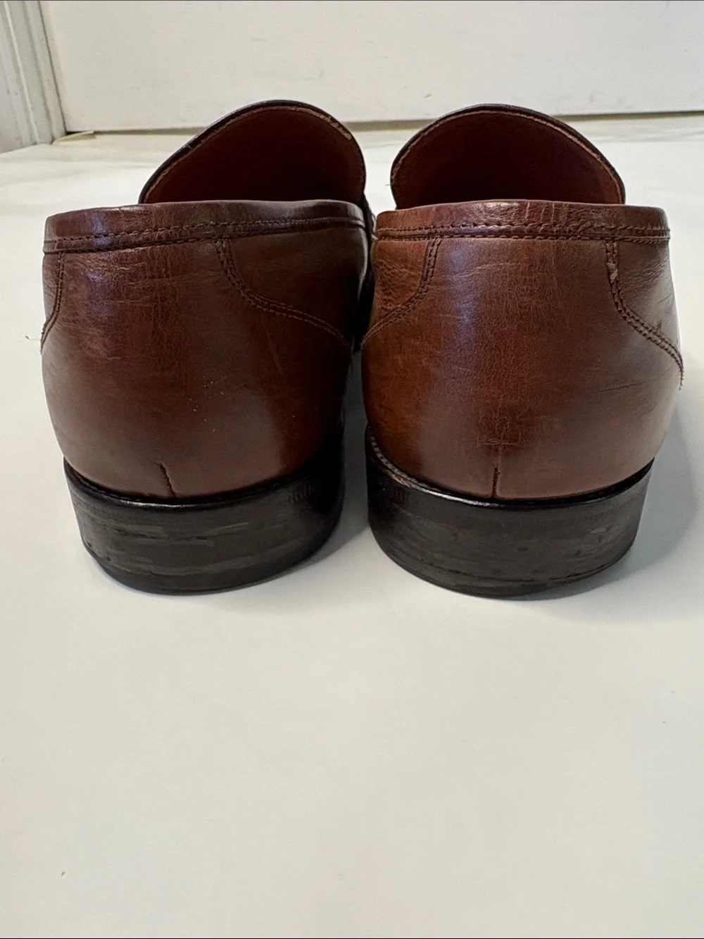 Bostonian Men's Chestnut Brown Leather Tassel Classic Slip On Italian Loafers 12